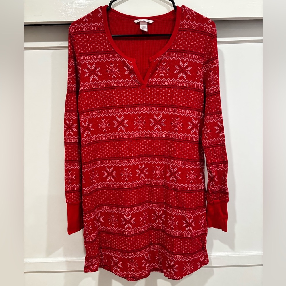 Victoria's Secret Thermal Long Sleeve SleepShirt M